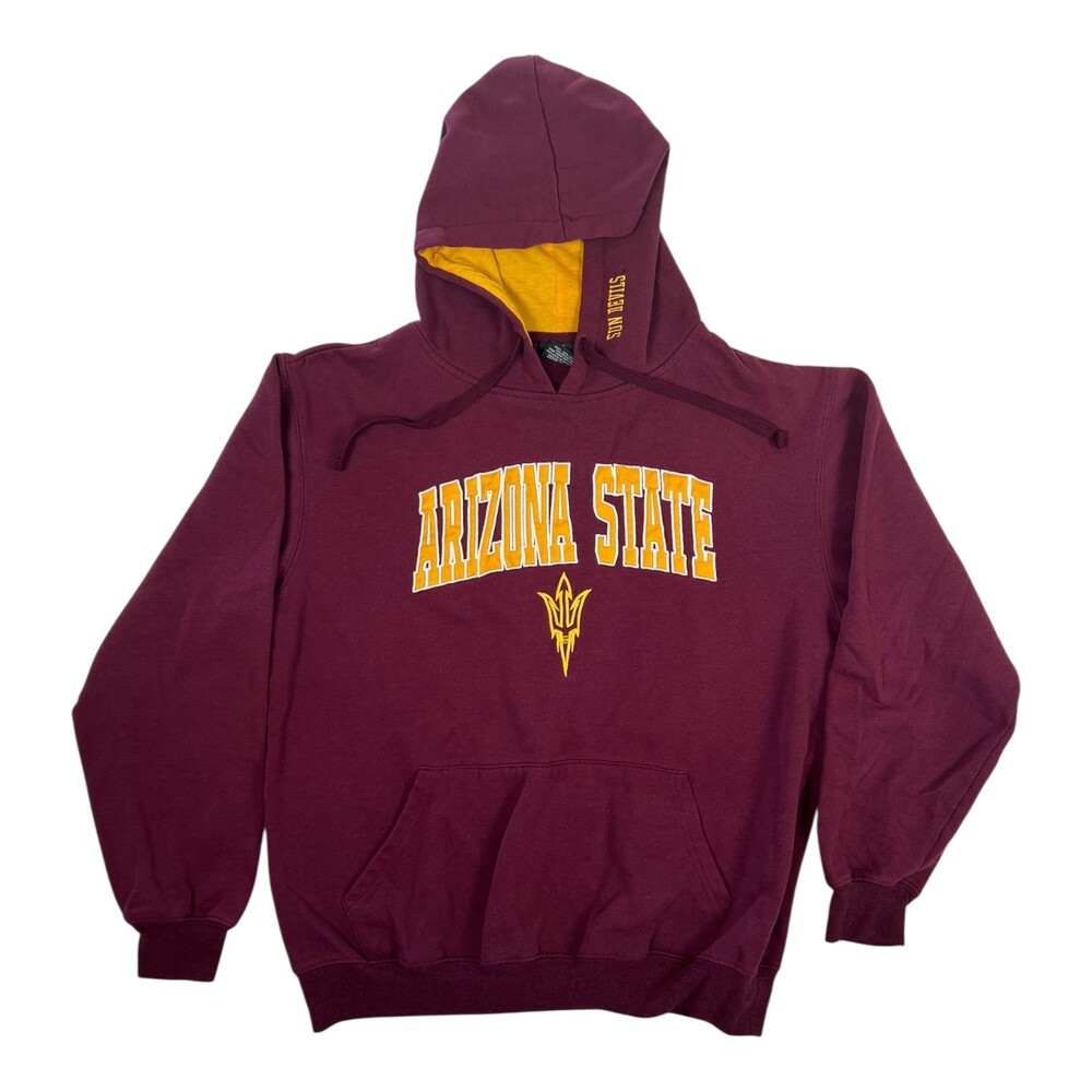 Vintage Arizona State Sun Devils Hoodie Mens Large Embroidered Spell Out